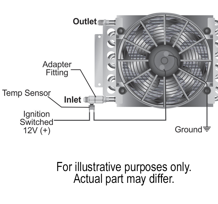 Premium In Line Fan Control 180° Thermostat, -10AN - Image 3