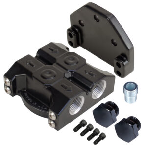 Premium -10AN Side Ports Single Filter Mount, 3/4''-16 Filter Threads