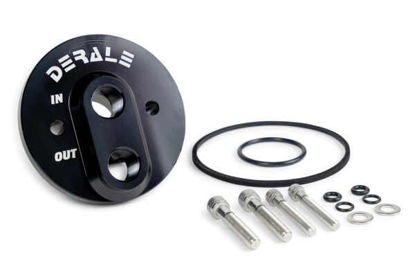 GM V8 Bolt On Engine Oil Filter Adapter - 7/8-14 ORB Ports