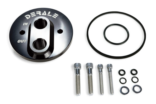 GM V8 Bolt On Engine Oil Filter Adapter - 7/8-14 ORB Ports - Image 2