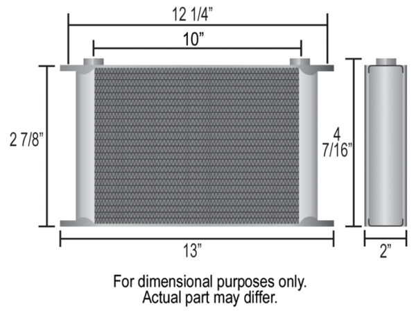 10 Row Series 10000 Stack Plate Cooler, 90° x -6AN ORB fitting - Image 2