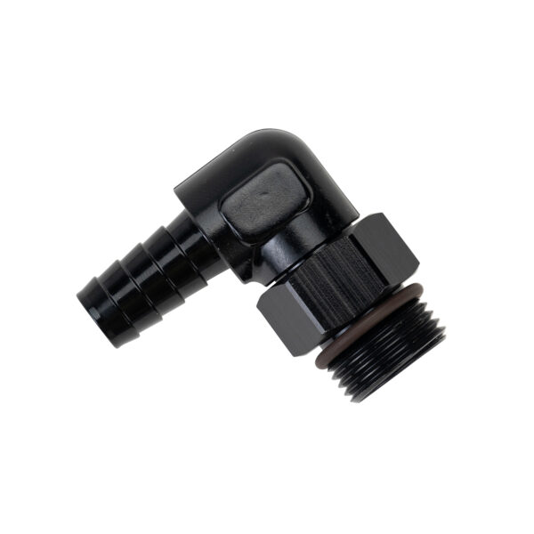 7/8-14 UNF O-ring to 1/2'' Hose Barb Male 90° Swivel Fitting