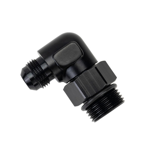 7/8-14 UNF O-ring to -8 AN Male 90° Swivel