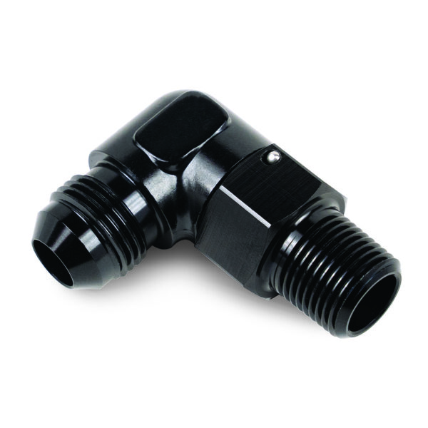 1/2'' NPT Male to -6 AN Male 90° Swivel
