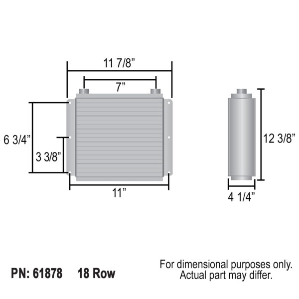 11 or 18 Row Hi-Flow Fluid Racing Coolers, 7/8-14 O-ring - Image 5