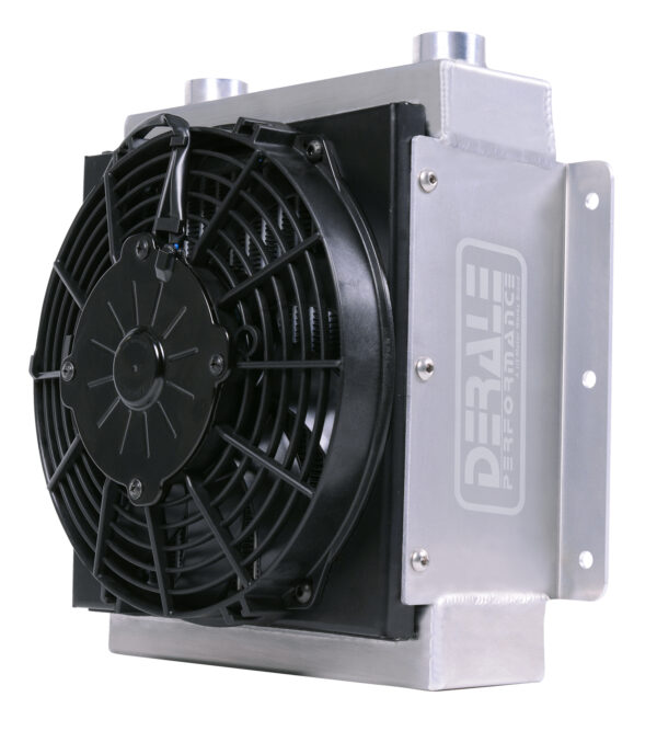 18 Row Hi-Flow Racing Remote Fluid Cooler with Low Profile Fan, 7/8-14 UNF O-ring