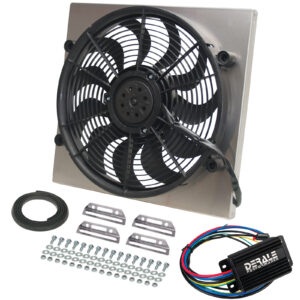 Powerpack - High Output Single 17'' Electric RAD Fan/Aluminum Shroud Kit with PWM Controller - 18-3/4''W x 17-5/8''H x 3''D