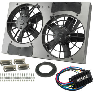 Powerpack - High Output Dual 11'' Electric RAD Fan/Aluminum Shroud with PWM Controller - 24''W x 15-1/2''H x 4''D