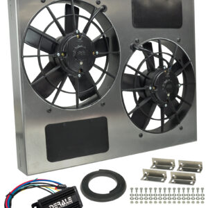 Powerpack - High Output Dual 11'' Electric RAD Fan/Aluminum Shroud with PWM Controller - 23-3/4''W x 19-3/4''H x 4''D
