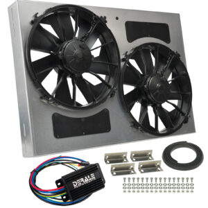 Powerpack - High Output Dual 12'' Electric RAD Fan/Steel Shroud with PWM Controller - 26''W x 18''H x 4''D