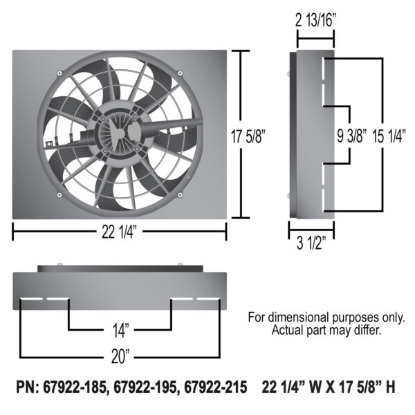 Brushless Single Powerpack - 17'' RAD Fan/Aluminum Shroud w/ Built-in PWM Controller - Image 6