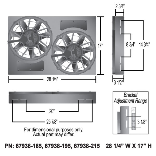 Brushless Dual Powerpack - 12'' RAD Fan/Aluminum Shroud w/ Built-in PWM Controller - Image 10