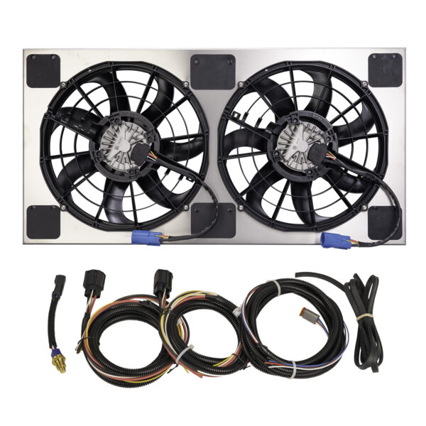 Brushless Dual Powerpack - 14'' RAD Fan/Aluminum Shroud w/ Built-in PWM Controller