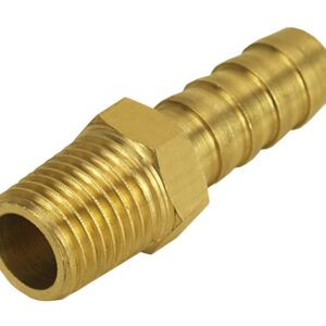 Straight Hose Barb Fitting, 1/4'' NPT Male x 3/8'' Barb