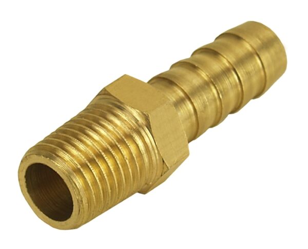 Straight Hose Barb Fitting, 1/4'' NPT Male x 3/8'' Barb