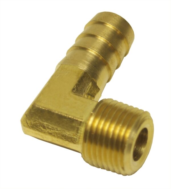 3/8'' NPT Male x 1/2'' Barb 90° Degree Barb Fitting