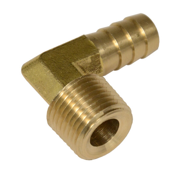 1/2" NPT Male x 1/2" Barb 90° Degree Barb Fitting