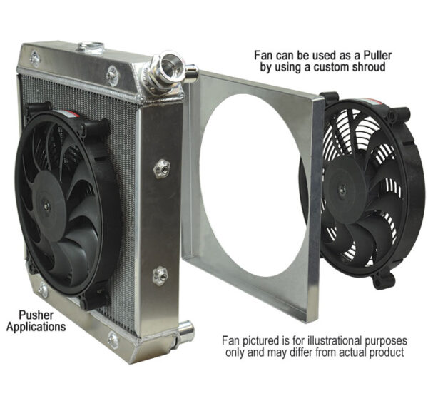 17'' High Output RAD Pusher Fan - 16-7/8''W x 16-7/8''H x 2-5/8''D - Image 3