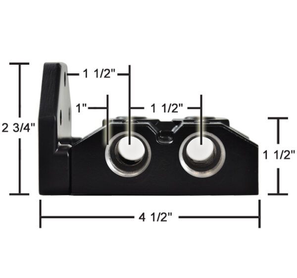 Premium -10AN Side Ports Dual Filter Mount, 3/4''-16 Filter Threads - Image 4