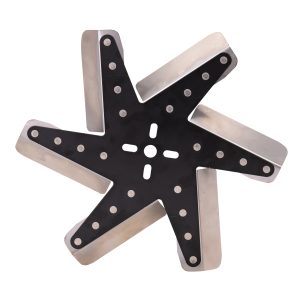13'' High Performance Stainless Steel Standard Rotation Flex Fan, Black Hub