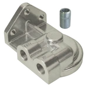 Single Left 3/8" NPT Port Filter Mount with 3/4"-16 Filter Threads