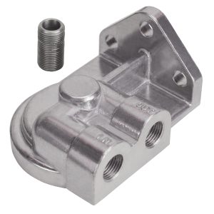 Single Right 3/8" NPT Port Filter Mount with 3/4"-16 Filter Threads