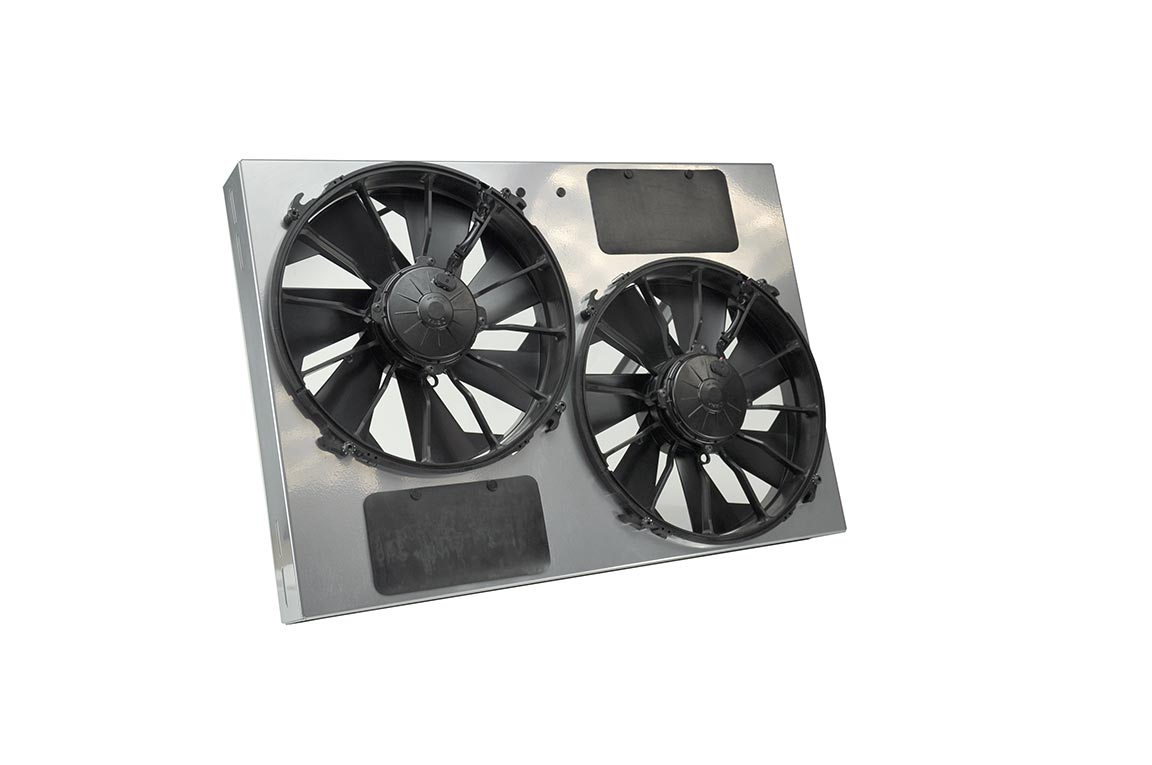 Powerpack – High Output Dual 12″ Electric RAD Fan/Steel Shroud Kit