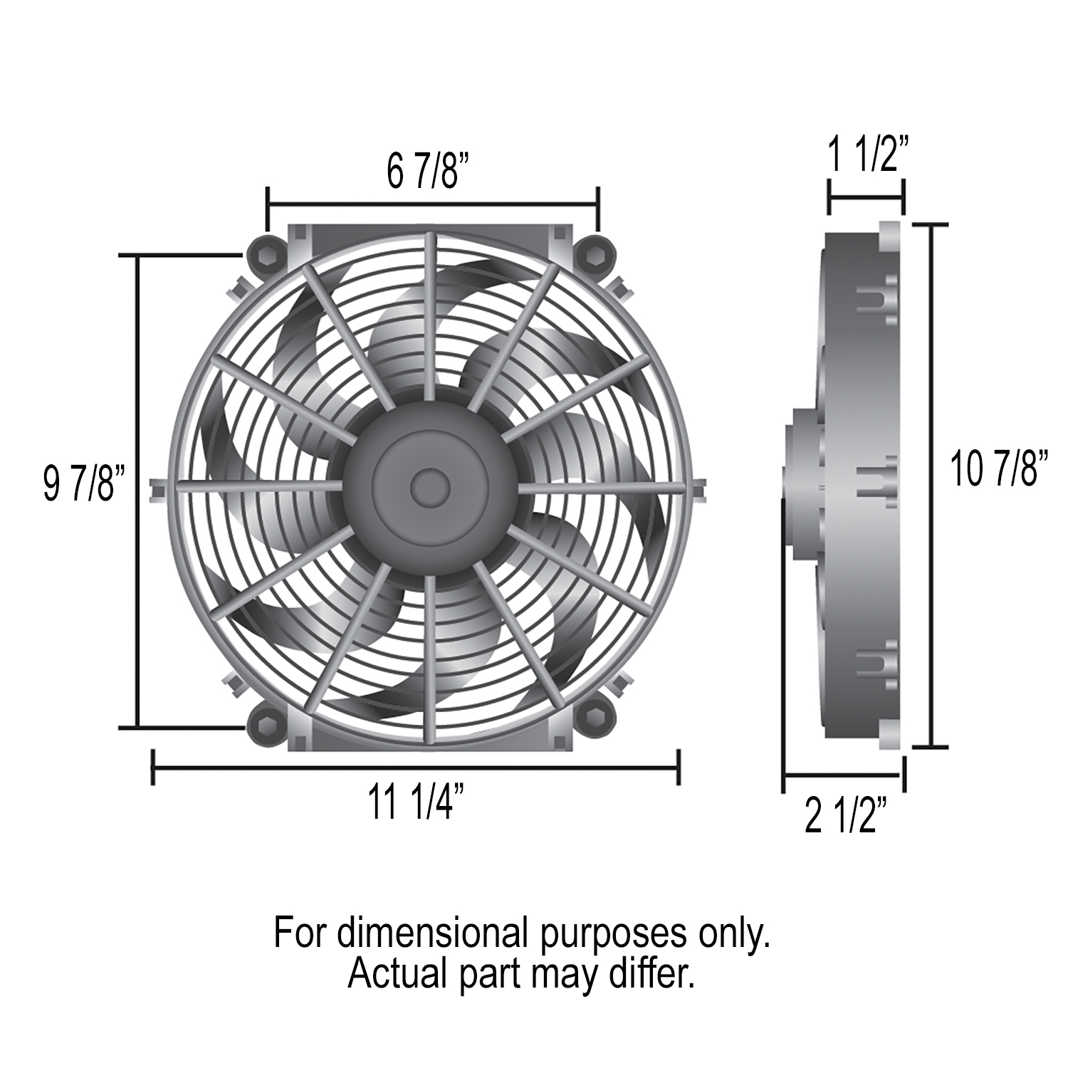 10'' Tornado Electric Puller Fan, Premium Mounting Kit - Image 2